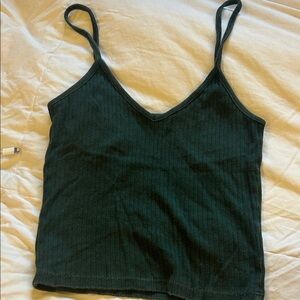 Brandy Melville Forest Green Ribbed Camisole